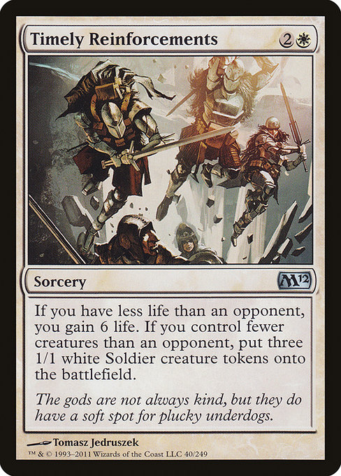 Magic 2012 - 40 - Timely Reinforcements - Uncommon - W - Non-foil (Front)