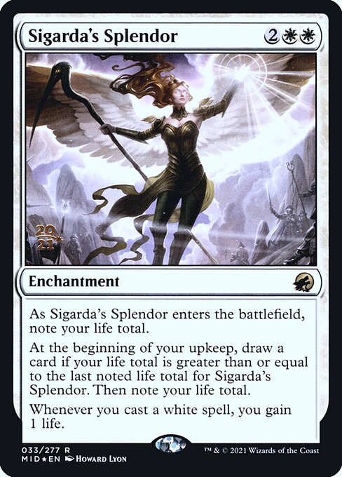 Innistrad: Midnight Hunt Promos - 33s - Sigarda's Splendor - Rare - W - Foil - Datestamped Promo (Front)