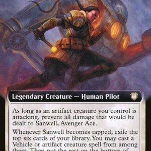 The Brothers' War Commander - 52 - Sanwell, Avenger Ace - Rare - W - Non-foil (Front)