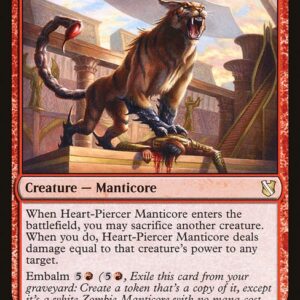 Commander 2019 - 146 - Heart-Piercer Manticore - Rare - R - Non-foil (Front)