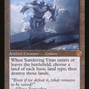 The Brothers' War Retro Artifacts - 57 - Sundering Titan - Mythic - C - Foil (Front)