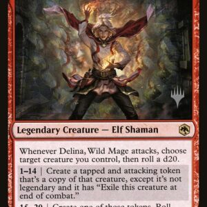 Adventures in the Forgotten Realms Promos - 138p - Delina, Wild Mage - Rare - R - Non-foil - Promo (Front)