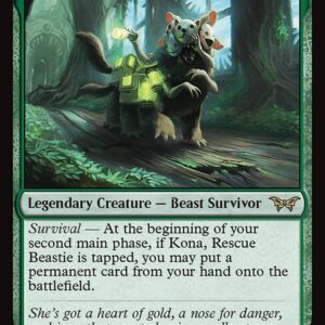 Duskmourn: House of Horror - 187 - Kona, Rescue Beastie - Rare - G - Non-foil (Front)