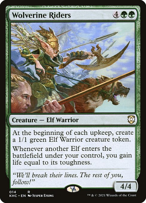 Kaldheim Commander - 14 - Wolverine Riders - Rare - G - Non-foil (Front)