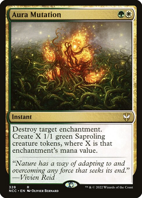 New Capenna Commander - 328 - Aura Mutation - Rare - WG - Non-foil (Front)