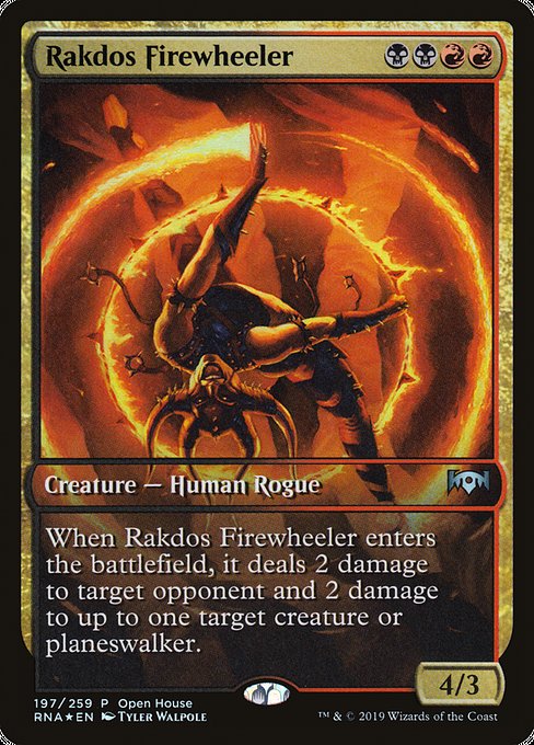 Ravnica Allegiance Promos - 197 - Rakdos Firewheeler - Uncommon - BR - Foil - Promo (Front)