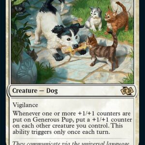 Foundations Jumpstart - 4 - Generous Pup - Rare - W - Non-foil (Front)