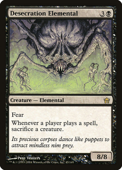 Fifth Dawn - 45 - Desecration Elemental - Rare - B - Non-foil (Front)