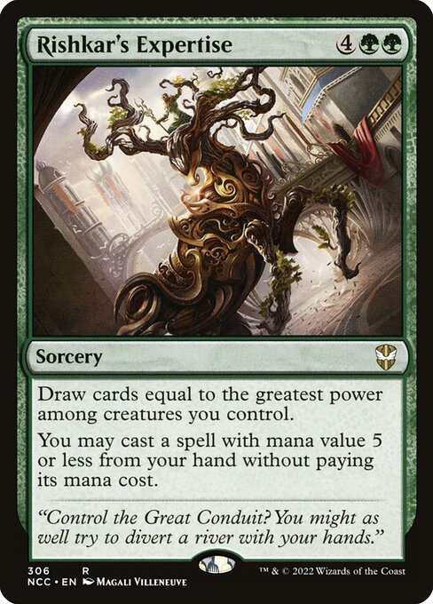 New Capenna Commander - 306 - Rishkar's Expertise - Rare - G - Non-foil (Front)