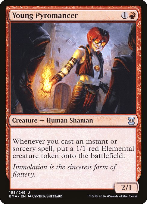 Eternal Masters - 155 - Young Pyromancer - Uncommon - R - Non-foil (Front)