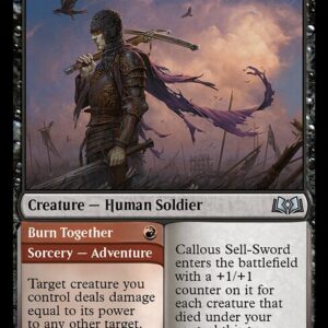 Wilds of Eldraine - 221 - Callous Sell-Sword // Burn Together - Uncommon - B - Non-foil (Front)