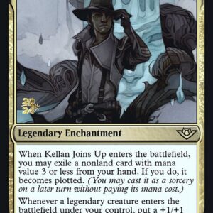 Outlaws of Thunder Junction Promos - 212s - Kellan Joins Up - Rare - Multi - Foil - Datestamped Promo (Front)