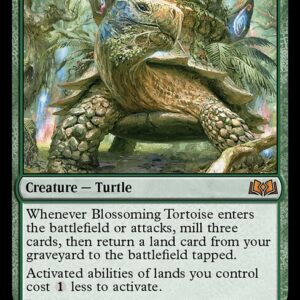 Wilds of Eldraine - 163 - Blossoming Tortoise - Mythic - G - Non-foil (Front)