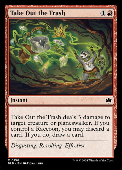 Bloomburrow - 156 - Take Out the Trash - Common - R - Foil (Front)