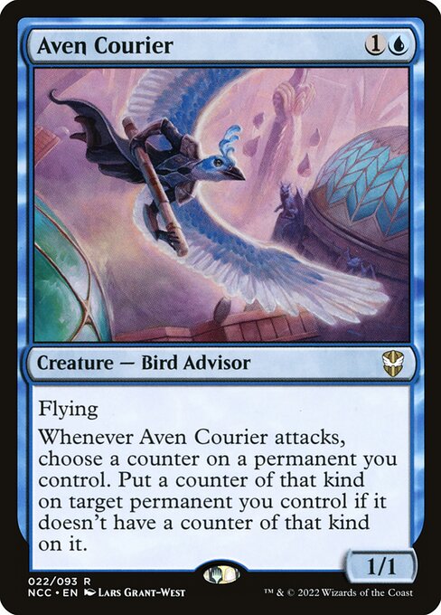New Capenna Commander - 22 - Aven Courier - Rare - U - Non-foil (Front)