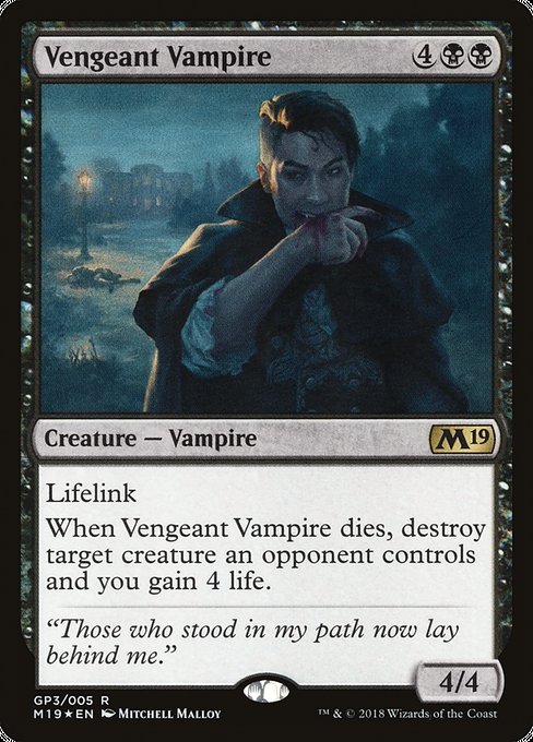 M19 Gift Pack - GP3 - Vengeant Vampire - Rare - B - Foil - Promo (Front)