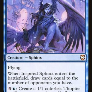 Kaldheim Commander - 40 - Inspired Sphinx - Mythic - U - Non-foil (Front)