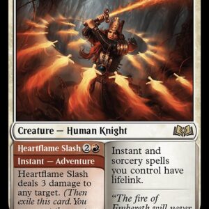 Wilds of Eldraine - 228 - Heartflame Duelist // Heartflame Slash - Rare - W - Non-foil (Front)