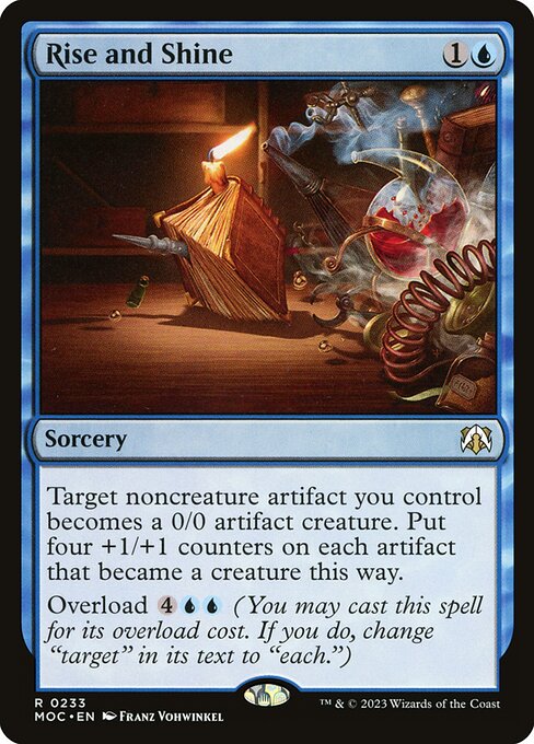 March of the Machine Commander - 233 - Rise and Shine - Rare - U - Non-foil (Front)