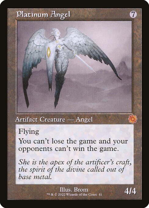 The Brothers' War Retro Artifacts - 41 - Platinum Angel - Mythic - C - Non-foil (Front)