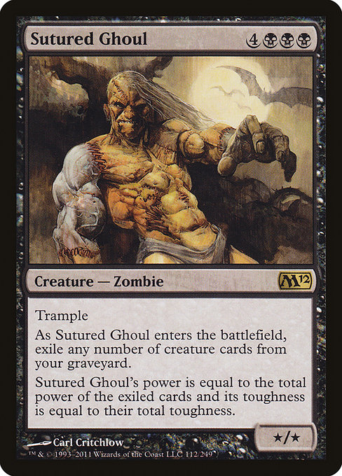 Magic 2012 - 112 - Sutured Ghoul - Rare - B - Foil (Front)