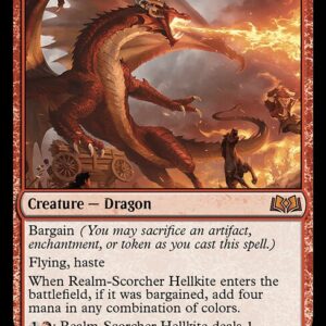Wilds of Eldraine - 145 - Realm-Scorcher Hellkite - Mythic - R - Non-foil (Front)