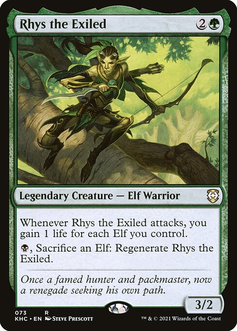 Kaldheim Commander - 73 - Rhys the Exiled - Rare - G - Non-foil (Front)