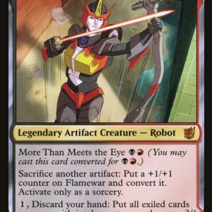 Transformers - 10 - Flamewar, Brash Veteran // Flamewar, Streetwise Operative - Mythic - C - Foil (Front)