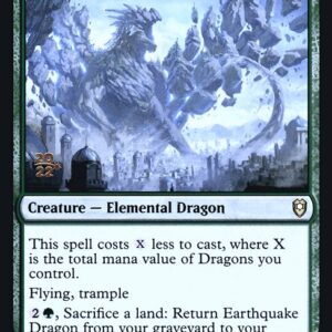 Battle for Baldur's Gate Promos - 228s - Earthquake Dragon - Rare - G - Foil - Datestamped Promo (Front)