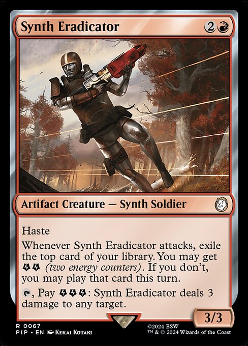 Fallout - 67 - Synth Eradicator - Rare - R - Foil (Front)
