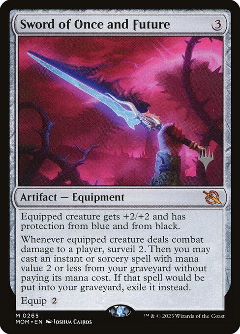 March of the Machine Promos - 265p - Sword of Once and Future - Mythic - C - Foil - Promo (Front)