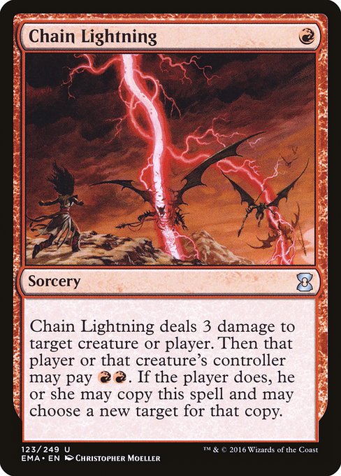 Eternal Masters - 123 - Chain Lightning - Uncommon - R - Non-foil (Front)