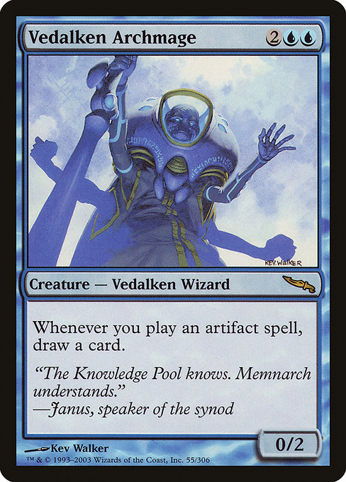 Mirrodin - 55 - Vedalken Archmage - Rare - U - Non-foil (Front)