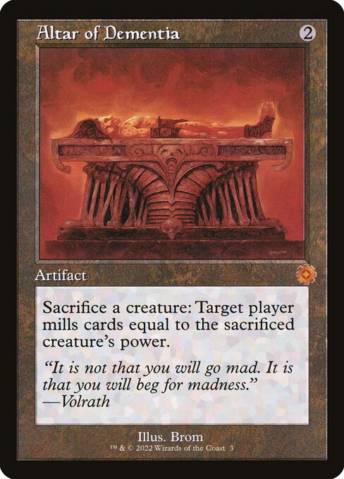The Brothers' War Retro Artifacts - 3 - Altar of Dementia - Mythic - C - Non-foil (Front)