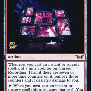 Duskmourn: House of Horror Promos - 131s - Cursed Recording - Rare - R - Foil - Datestamped Promo (Front)