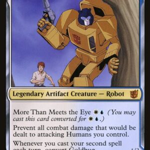 Transformers - 11 - Goldbug, Humanity's Ally // Goldbug, Scrappy Scout - Mythic - C - Foil (Front)