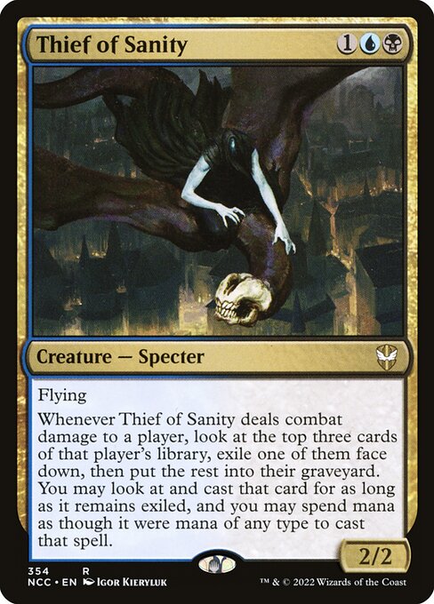 New Capenna Commander - 354 - Thief of Sanity - Rare - UB - Non-foil (Front)