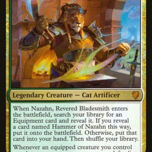 Commander 2017 - 44 - Nazahn, Revered Bladesmith - Mythic - WG - Foil (Front)