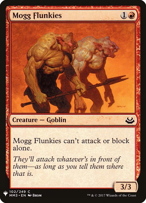 The List - MM3-102 - Mogg Flunkies - Common - R - Non-foil (Front)