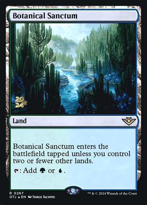 Outlaws of Thunder Junction Promos - 267s - Botanical Sanctum - Rare - C - Foil - Datestamped Promo (Front)