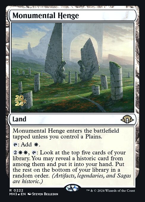 Modern Horizons 3 Promos - 222s - Monumental Henge - Rare - C - Foil - Datestamped Promo (Front)