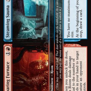 Duskmourn: House of Horror - 230 - Roaring Furnace // Steaming Sauna - Rare - UR - Foil (Front)