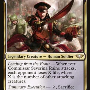 Warhammer 40,000 Commander - 112 - Commissar Severina Raine - Rare - WB - Non-foil (Front)