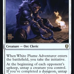 Battle for Baldur's Gate Promos - 49s - White Plume Adventurer - Rare - W - Foil - Datestamped Promo (Front)