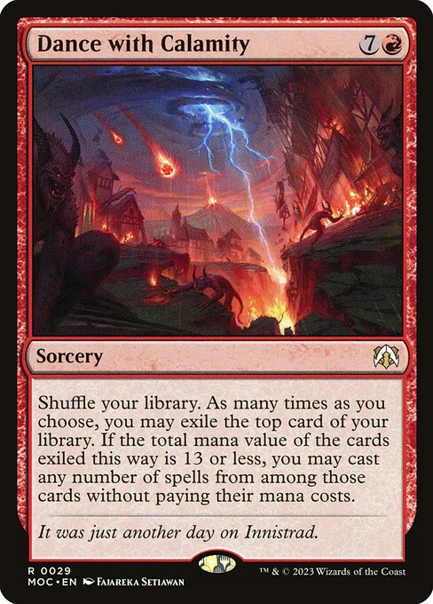 March of the Machine Commander - 29 - Dance with Calamity - Rare - R - Non-foil (Front)