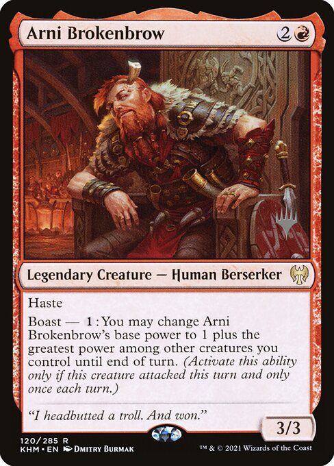 Kaldheim Promos - 120p - Arni Brokenbrow - Rare - R - Foil - Promo (Front)