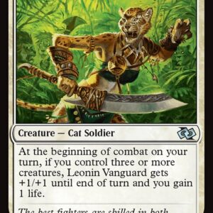 Foundations Jumpstart - 216 - Leonin Vanguard - Uncommon - W - Non-foil (Front)