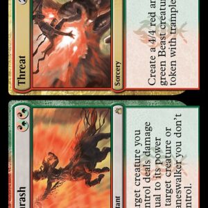 Ravnica Remastered - 246 - Thrash // Threat - Rare - RG - Foil (Front)