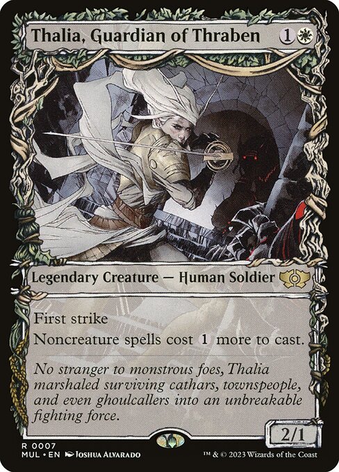 Multiverse Legends - 7 - Thalia, Guardian of Thraben - Rare - W - Foil (Front)