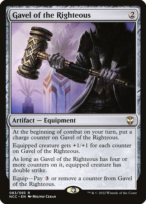 New Capenna Commander - 83 - Gavel of the Righteous - Rare - C - Non-foil (Front)